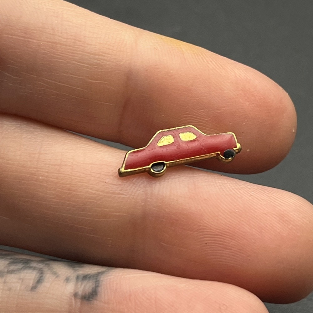Red Car Vehicle Tiny Lapel Hat Pin